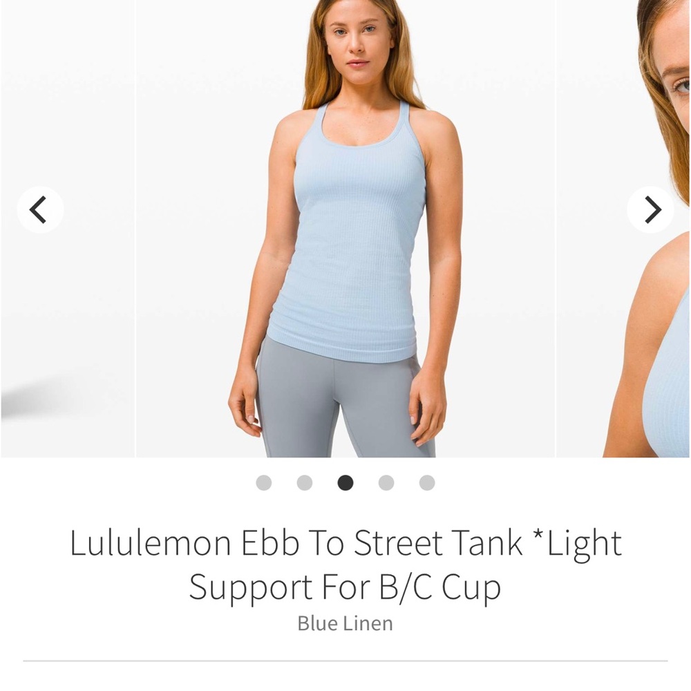 EUC Lululemon ebb to street Tank Top
